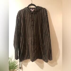 Shopoholic top hippie hoodie top 4xl